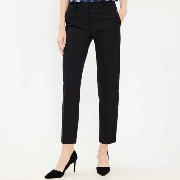Loft Marisa Fit Ankle Pants Black Size 8 - Picture 1 of 6